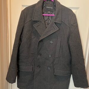 Structure Men's Dark Gray Pea Coat